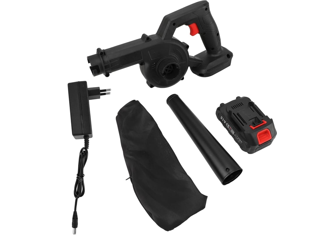 Soplador eléctrico pequeño y potente con batería recargable de 100-240 V y 1500 mAh para el cuidado del césped, enchufe de la UE.