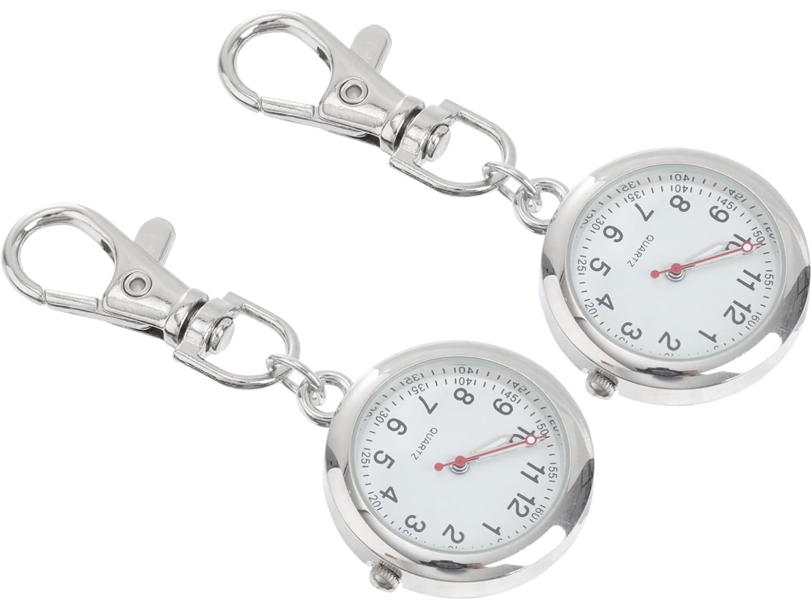 Reloj Enfermera Colgante 2 Piezas Acero Inoxidable Cristal Fácil Instalación Hospitales Entornos Médicos Usar
