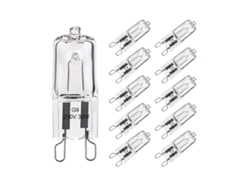 Rebe-lote De 10 Bombillas Halógeno G9 33w Blanco Cálido 2800k 420lm 230v Tolerancia 300c 2000h