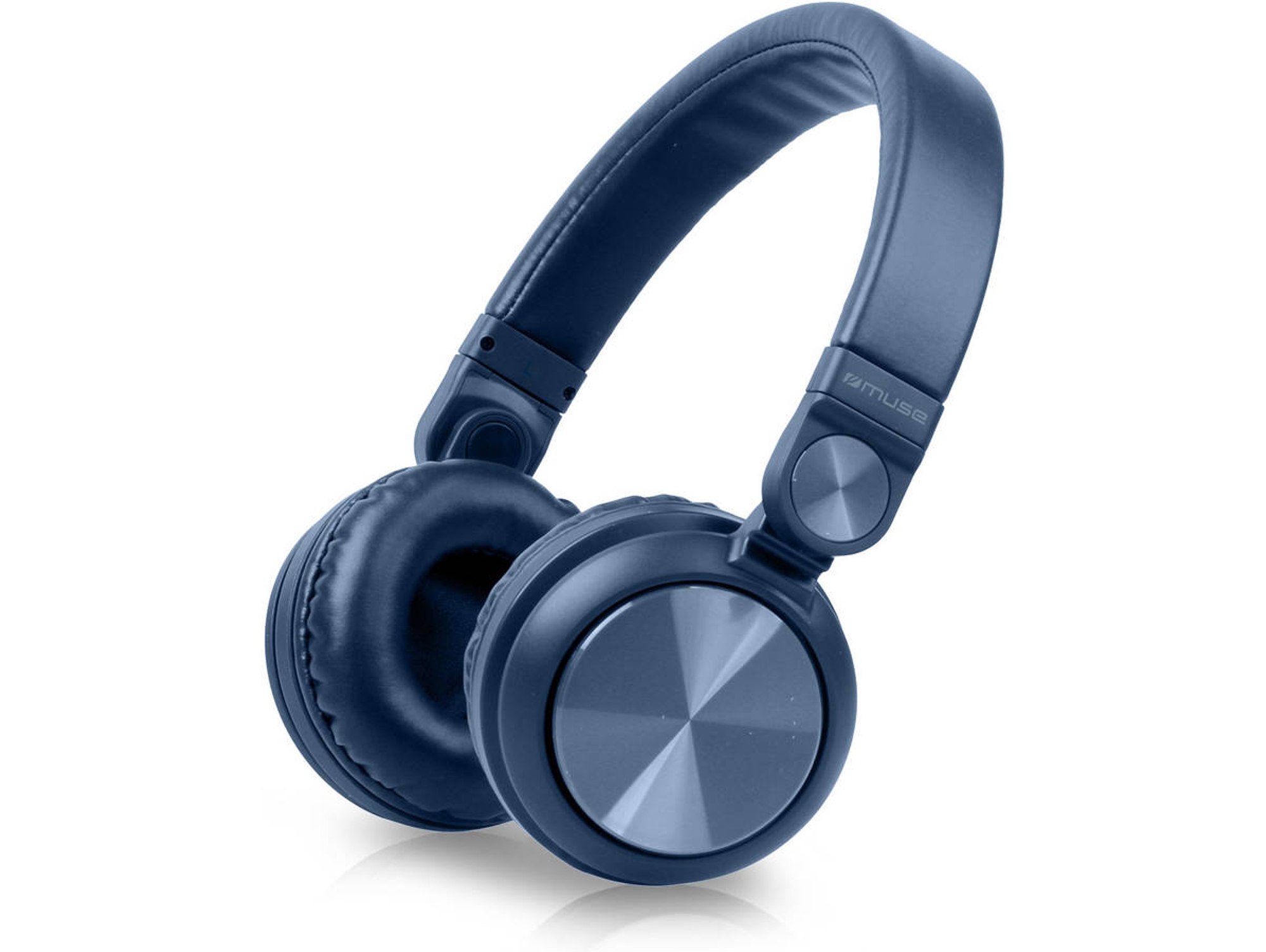 Auscultadores Bluetooth MUSE M-276 (Over Ear - Micrófono - Azul)