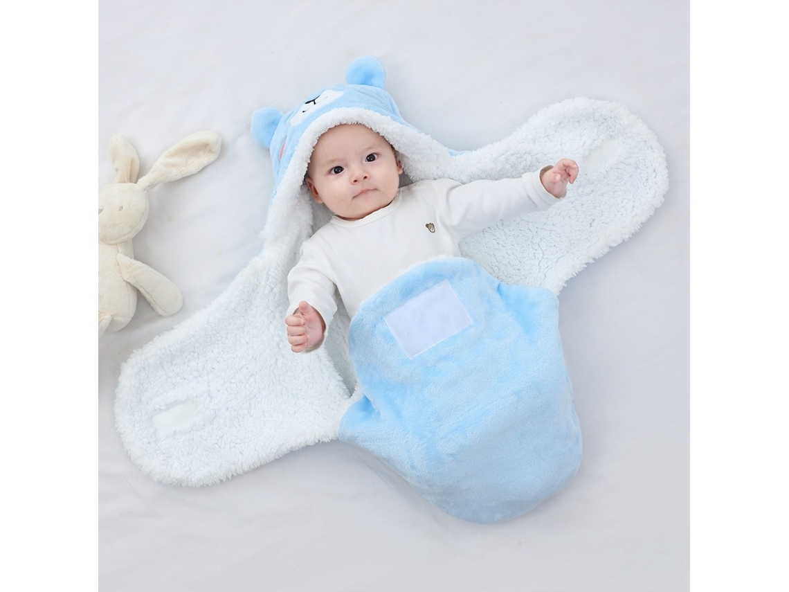 Saco de dormir para cochecito de bebé, cálido saco de dormir de invierno para bebé, 62 cm Cuich (oso azul)