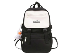 Mochila ligera para portátil para mujer, elegante mochila escolar para la universidad, adecuada para mujeres modernas, negra.