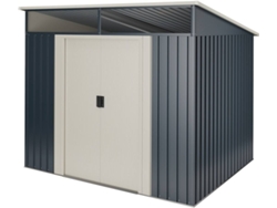 Caseta de Jardín de Metal WASABI Metálico Stark (2,3M2 - 121x195x196Cm)