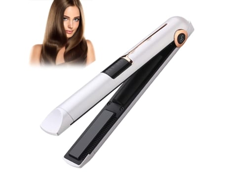 plancha de pelo, plancha plana profesional para alisar el cabello y rizar, alisador y rizador de pelo inalámbrico de viaje recargable, antiencrespa...