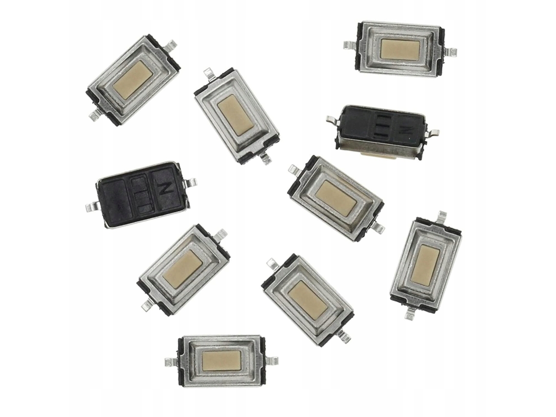 Juego de 3 interruptores táctiles SMT de 6 mm – Monoestables | Altura 2,5 mm | Para PCB y electrónica