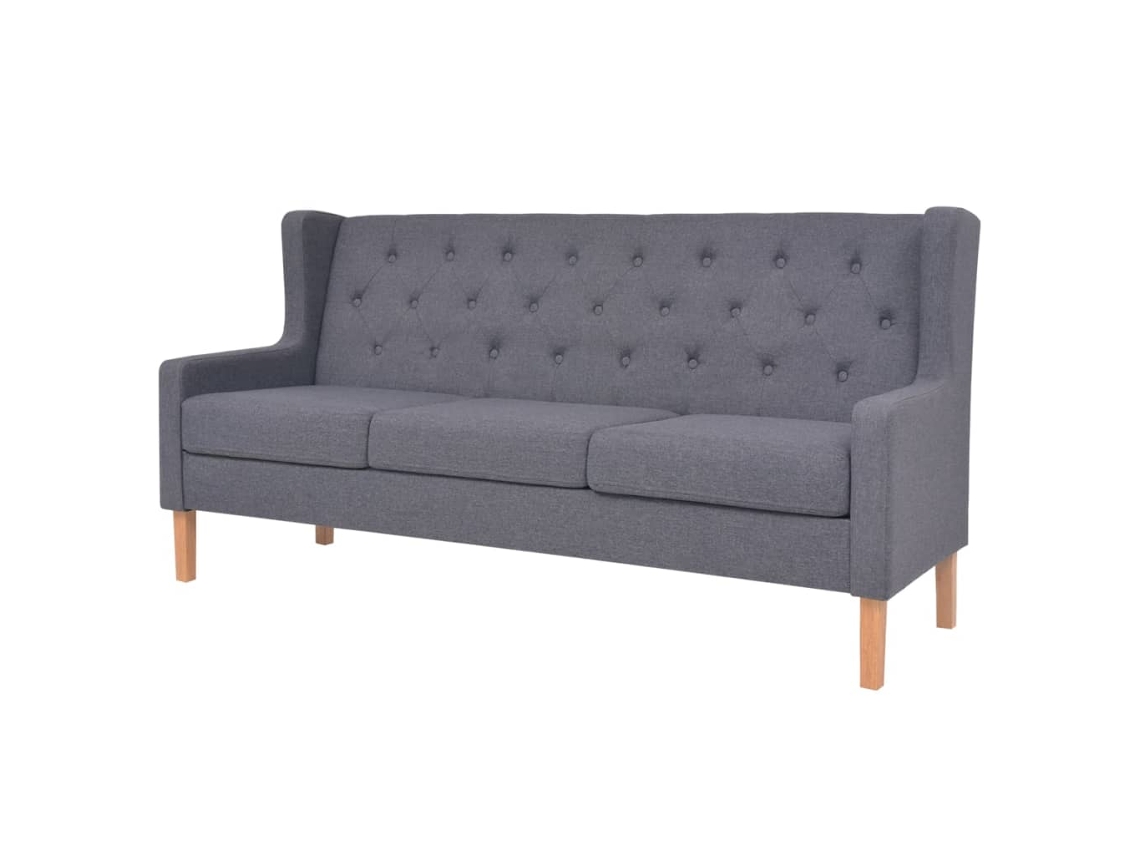 Conjunto de sofá de 2 piezas en tela gris EXCLUSIVO DE LA CASA
