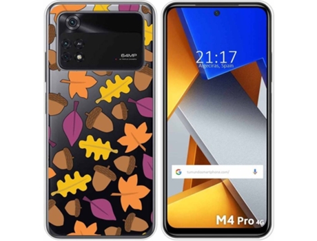 Carcasa para Xiaomi Poco M4 Pro 4G TUMUNDOSMARTPHONE Dibujos Transparente Otoño Multicolor