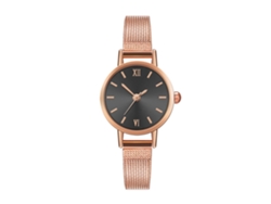 Reloj De Pulsera Sencillo E Informal Con Correa De Malla, Cuarzo, E19-w, Negro.