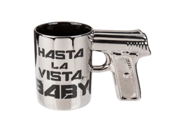 VPMKP-Taza de plata con empuñadura de pistola / Dimensiones : 15,5x8x10,4 cm OUT OF THE BLUE