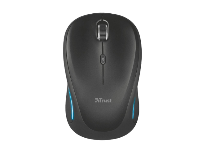 Ratón TRUST Yvi (Inalámbrico - Óptico - 1600 dpi - Negro)