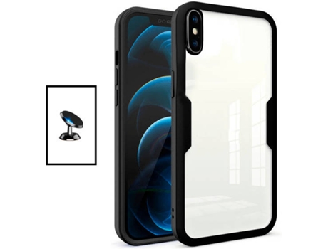 Kit Carcasa Anti-Crash 360 Protection + Soporte Magnético de Coche para iPhone X PHONECARE Negro