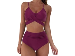 2026-traje De Baño De Dos Piezas Para Mujer Con Sustentación Estampado Floral Verano Sexy Poliéster Talla Normal
