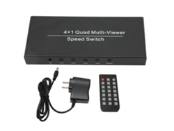 Conmutador Hdmi Múltiple 4x1 Salida 1080p 60hz Multivisor Control Remoto Y Botones Enchufe Estadounidense