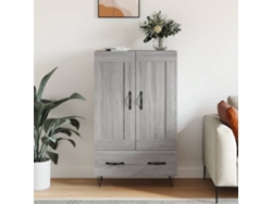 Aparador Alto Madera De Ingeniería Gris Sonoma 69,5x31x115 Cm