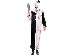 Disfraz de Payaso Terrorífico blanco y negro para hombre