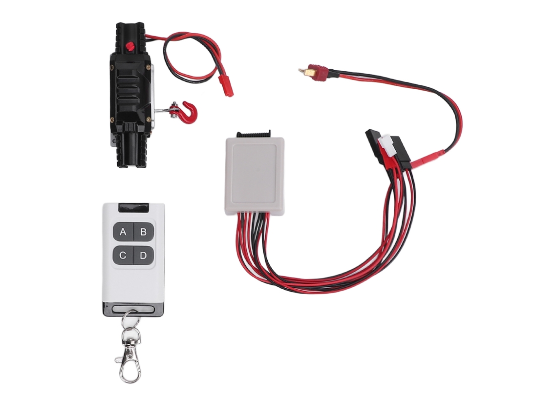 Guindaste De Metal Con Motor Dual Y Control Remoto Para Coches Rc Redcat 1/8 1/10 5v-11v Accesorios Rc
