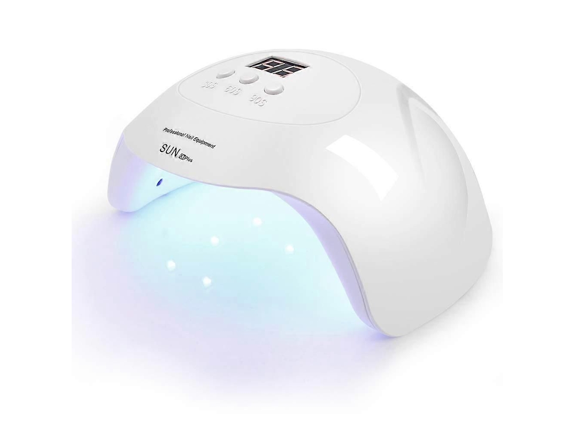Lámpara de uñas LED UV profesional GOKOCO X7, secador, pulidor de gel, 3 temporizadores (blanca)