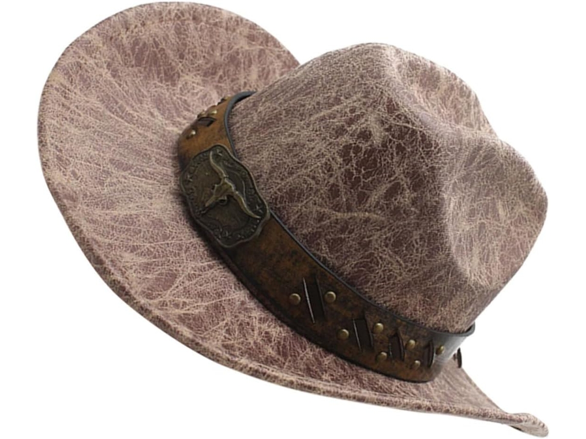 Sombrero Vaquero De Gamuza Estilo Western Para Hombre Y Mujer - Accesorio Para Fiestas Y Disfraces - Color