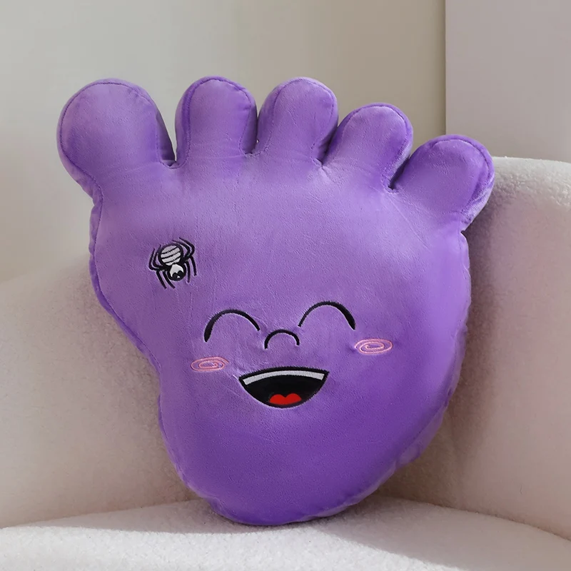 (morado 50cm) Cojín De Sofá Con Forma De Huella De Adulto