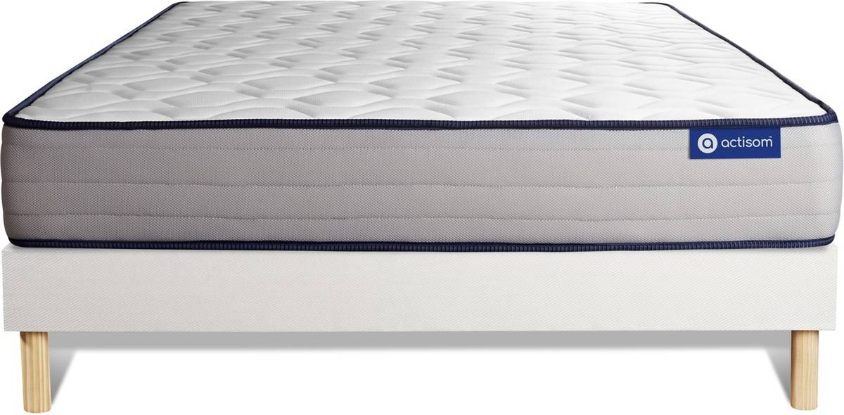 Pack Actiflex Form 150x190cm somier muelles ensacados y espuma 3 zonas de confort conjunto blanco 150x190