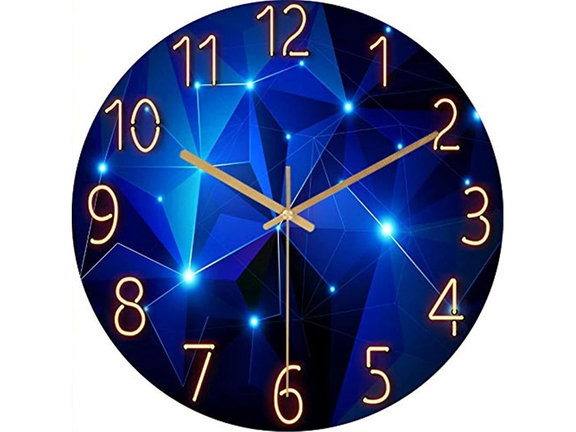 Reloj de pared moderno de cuarzo silencioso de 30 cm para dormitorio, hogar, cocina, escuela y oficina.