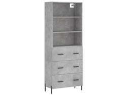 Mueble alto en derivados de madera gris cemento MAISON EXCLUSIVE (69,5x34x180 cm)