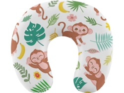 Almohada Viaje Forma Mono Espuma Viscoelástica Viscoelástica Fácil Relajación Cómodos Familia.brfácil