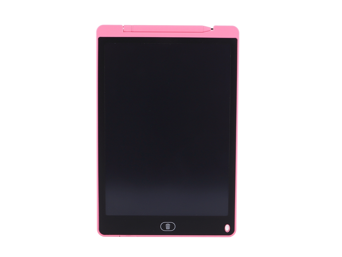 Pizarra Lcd De 12 Pulgadas Con Pantalla Flexible Y Lápiz Suave Para Que Los Niños Dibujen Y Escriban - Rosa