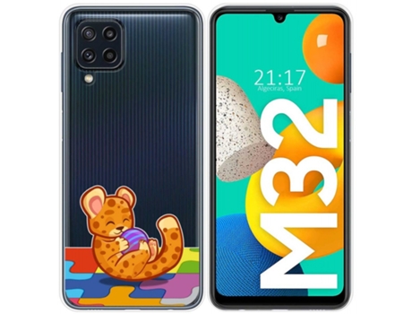 Carcasa Samsung Galaxy M32 TUMUNDOSMARTPHONE Dibujos Transparente Multicolor