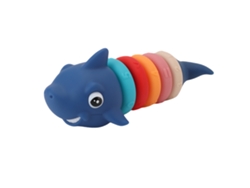Anillos De Juguete Apilables Con Forma De Pez Para Bebés, De Plástico Blando, Para El Desarrollo Del Aprendizaje Temprano.