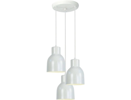 Lámpara de Techo TOSEL Carlson 3 Bombillas (Blanco Marfil - E27 - Máx. 40W - Metal)