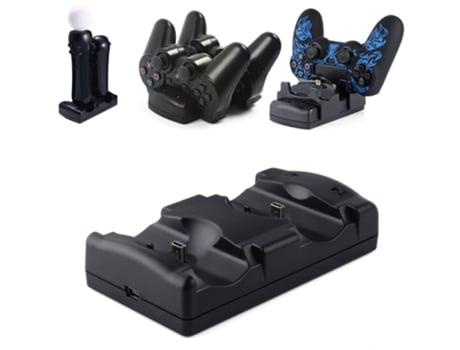 Estación de carga dual para controlador PS3 PS4 PS3 Move