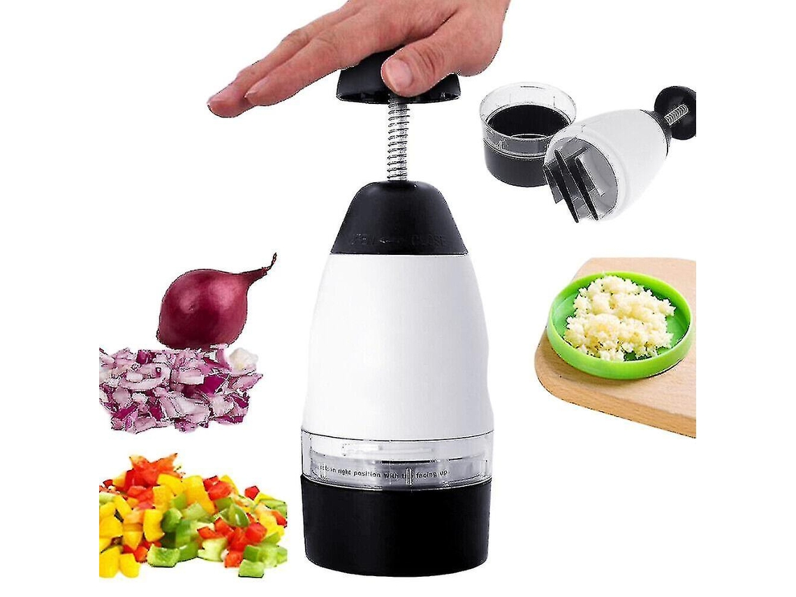 Herramienta De Corte Vetable Slap Chop Para Verduras Frutas Ajo Cebolla Con Cuchillas De Acero Inoxidable Lavable En Lavavajillas