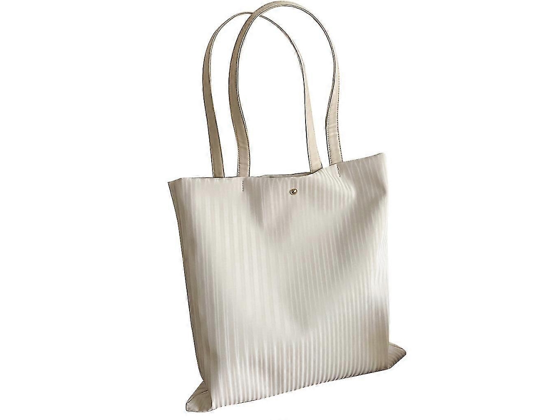 Bolso retro de piel sintética, bolso de mano plisado vintage, bolso de hombro ligero, Lalamoli blanco