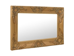 Espejo de pared estilo barroco 60x40 cm Dorado HARLANV1