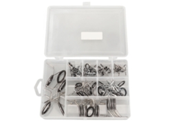 Kit de reparación de puntas de cañas de pescar, 75 piezas, acero inoxidable, anillo de cerámica