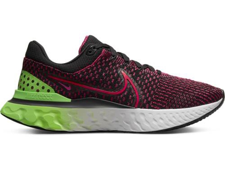 Zapatillas Deportivas NIKE React Infinity Run Flyknit 3 (Rojo, Negro, Verde - Tejido- 45,5)