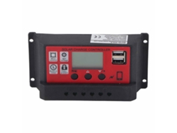 Controlador De Carga Solar Pwm Inteligente Y Ajustable De 12v/24v Y 20a Con Pantalla Lcd Y Salida Usb.