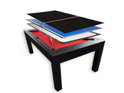 Mesa de billar 7 pies Multijuego rojo Air Hockey Mesa de Tenis Mesa - Rocket ELITESHOPPING
