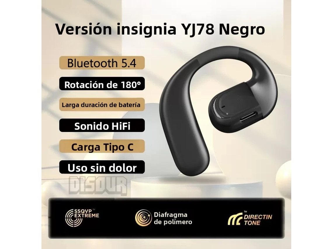 Auriculares inalámbricos Bluetooth 5.4 para empresas con micrófono y sonido estéreo HiFi Mdug (negro)