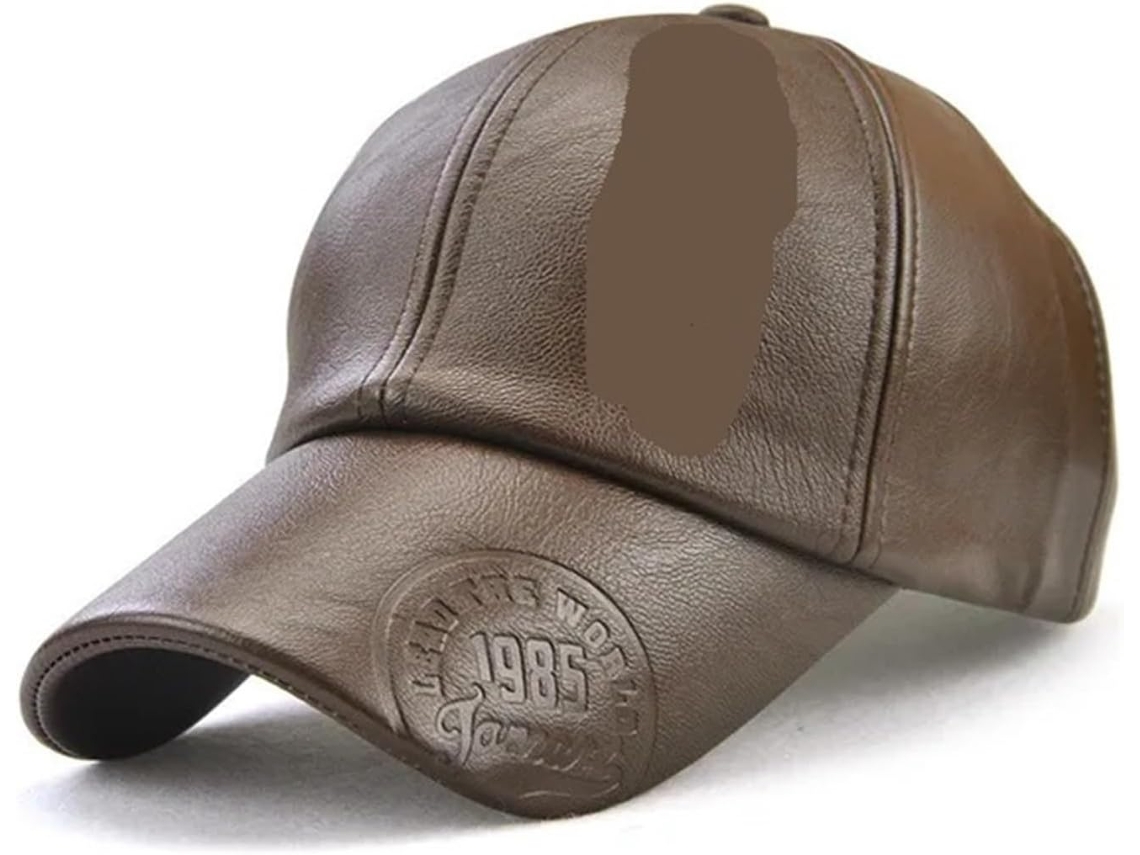 Boina De Cuero Sintético Para Hombre, Estilo Retro, Gorros Cálidos Para Otoño E Invierno, Visera Para Hombre De Mediana Edad.