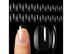 Uñas Postizas Ovaladas Cortas, Transparentes, De Cobertura Total, Prensables Para Una Manicura Fácil De Extender Y Retirar.
