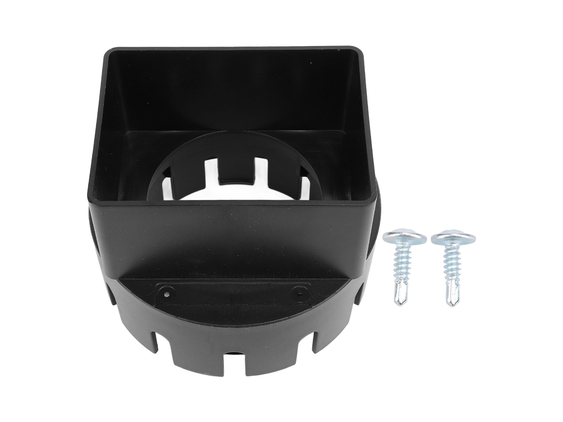 Adaptador de canal de lluvia de PVC negro LAXISCREED de 3x4 pulgadas