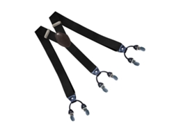 Tirantes Ajustables En Forma De Y Para Hombre Con 6 Clips Para Evitar Que Se Resbalen - Negro