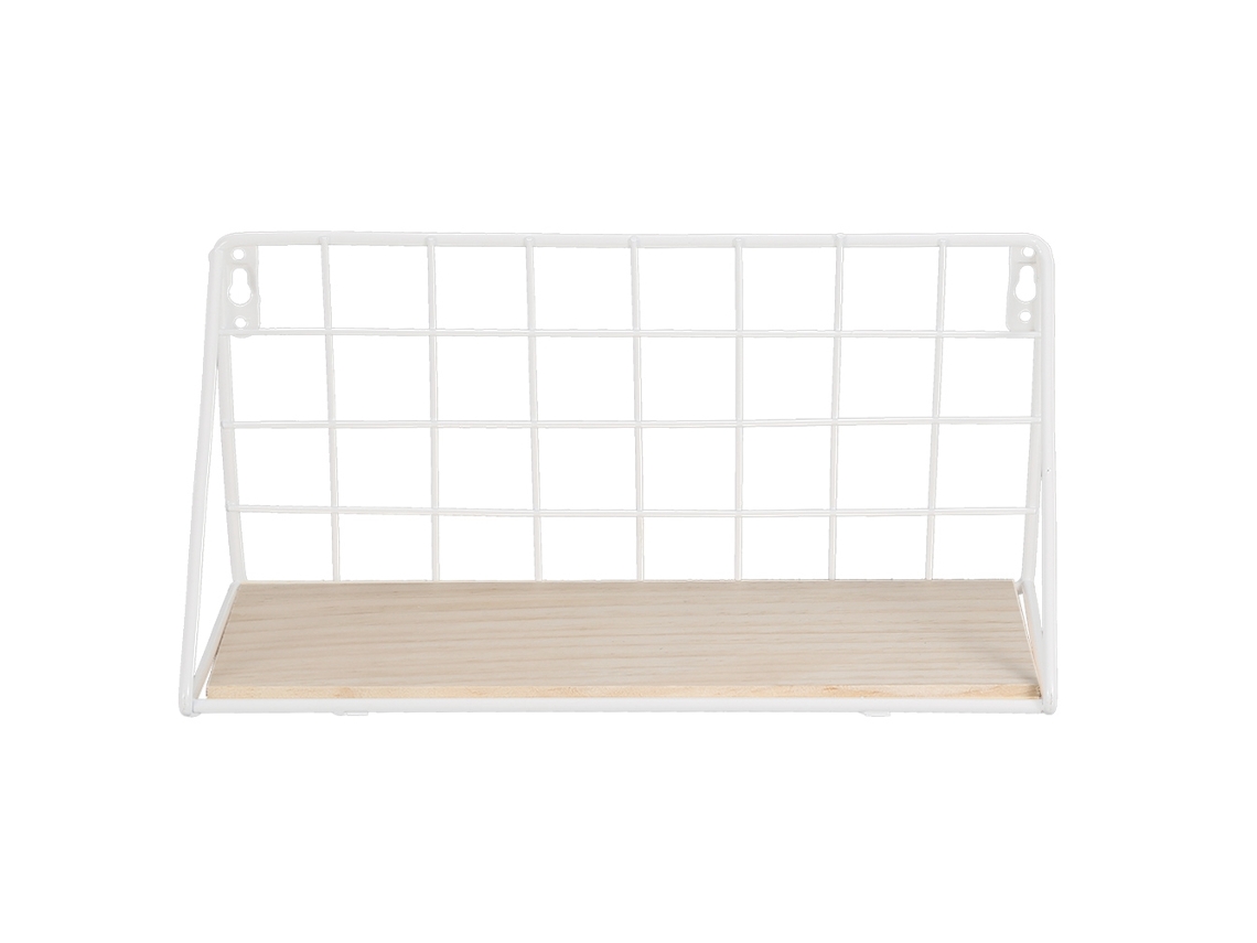Estante de pared de hierro para decoración de sala de estar (blanco S)