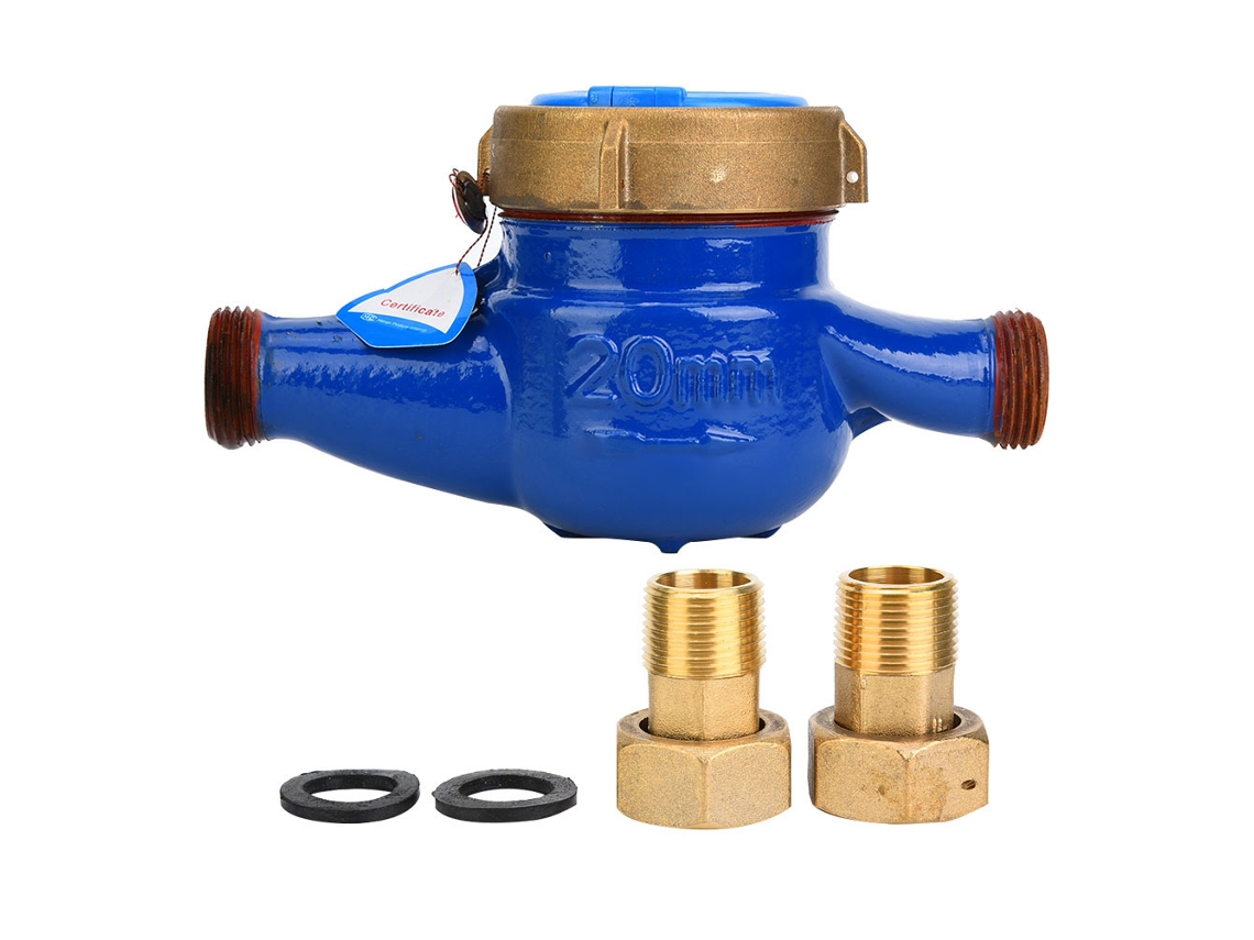 Grifo Medidor De Flujo De Agua Impermeable De Acero Y Cobre Lxs-20e De 20 Mm Para Jardín Y Uso Doméstico.