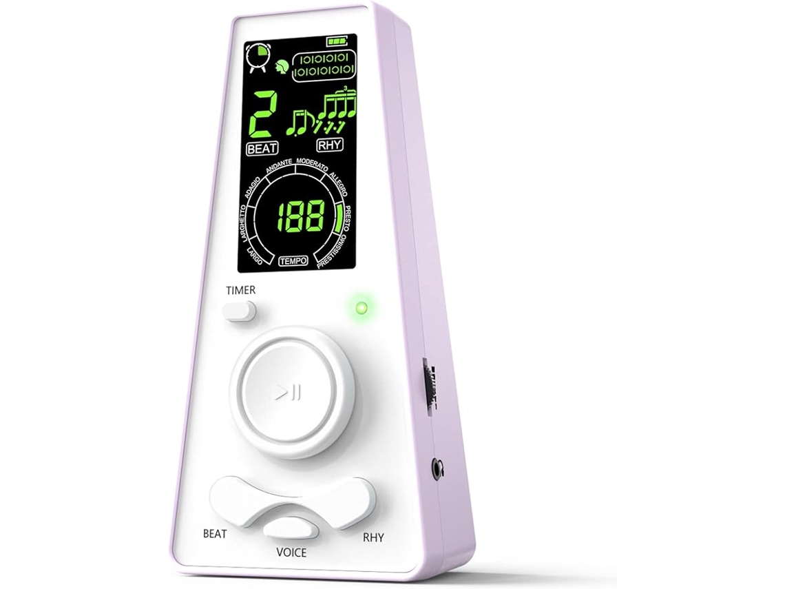 Metrónomo Digital Electrónico Para Músicos Piano Guitarra Instrumento Violino Cuenta Vocal Temporizador Y Volumen Y Velocidad