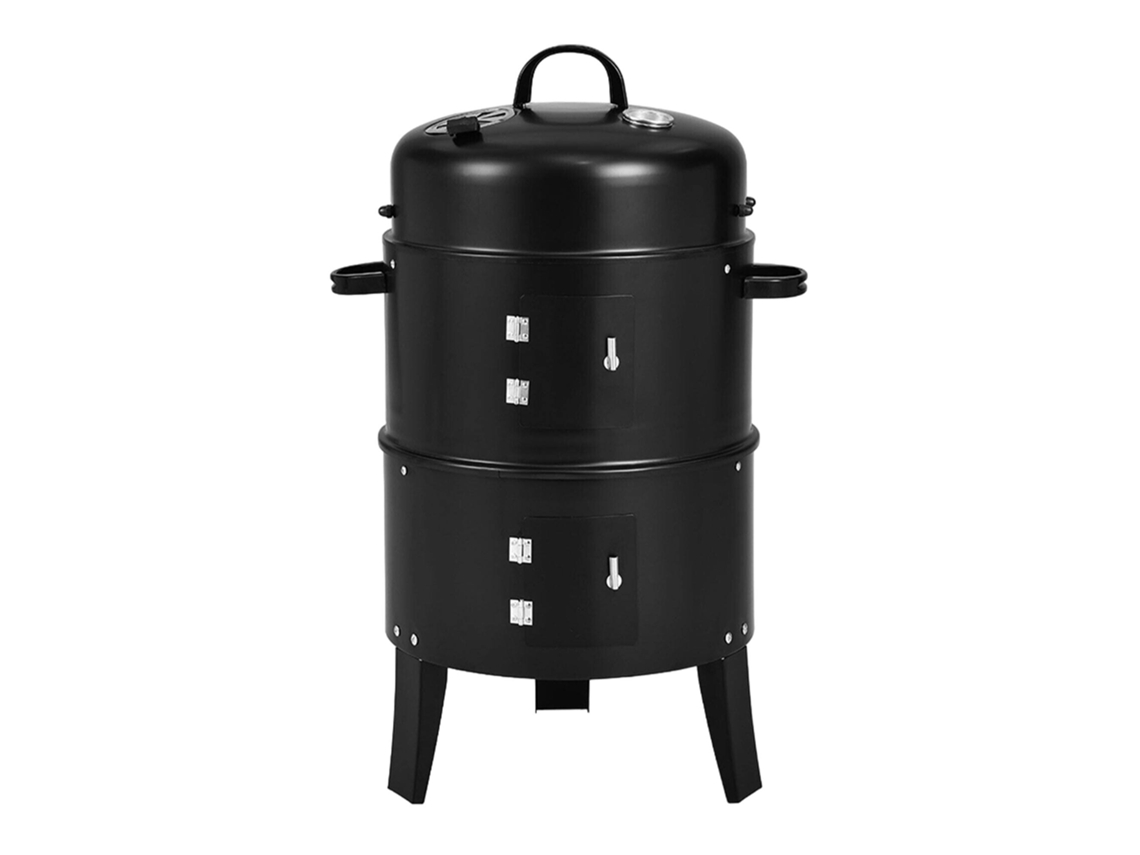 Well Home - Ahumador Bbq De Ø40x78cm Con 2 Parrillas Y Termómetro