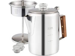 Cafetera De Filtro Para Camping, Cafetera De Acero Inoxidable Para Exteriores, 9 Tazas