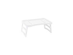 Bandeja Plegable de Plástico - Bandeja de Cama Portátil | Mesa Multiuso - Mesa Auxiliar para Salón Blanca